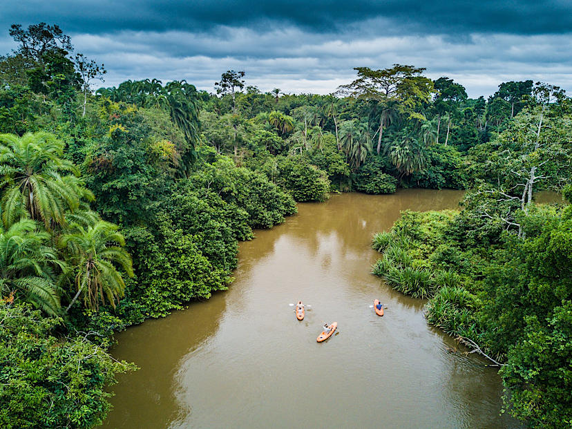 Kayaking on the Lekoli River