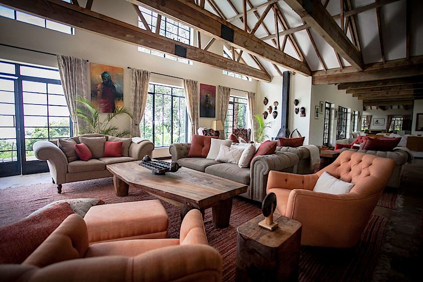 Lounge at Clouds Mountain Gorilla Lodge