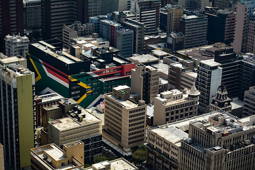 johannesburg aerial skyline