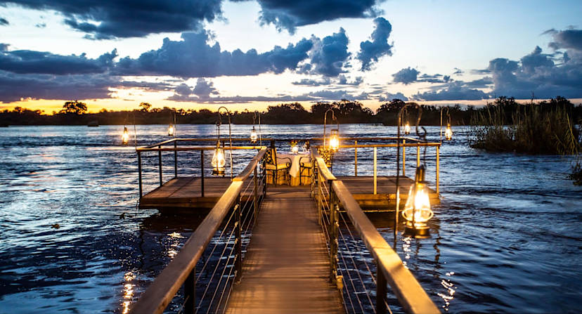 Private Dinner on the Jetty, Royal Livingstone