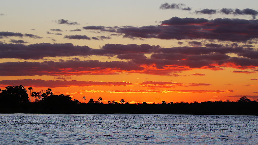 Sunset Over the Zambezi River