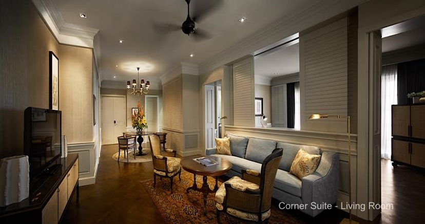 Hotel Corner Suite Living