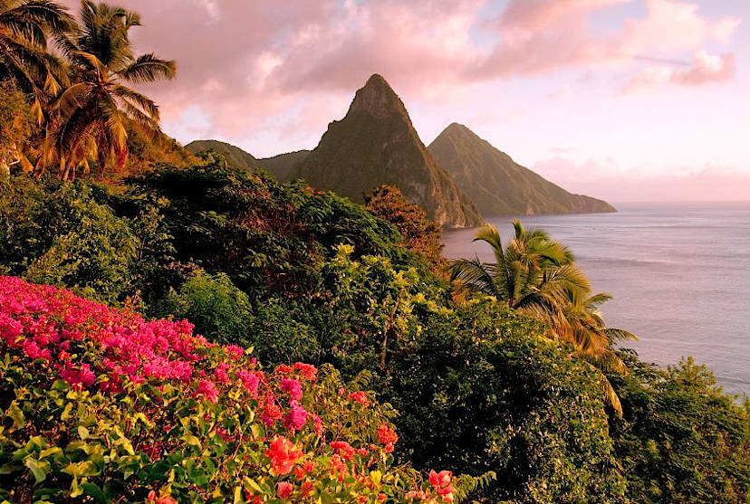 View of The Pitons