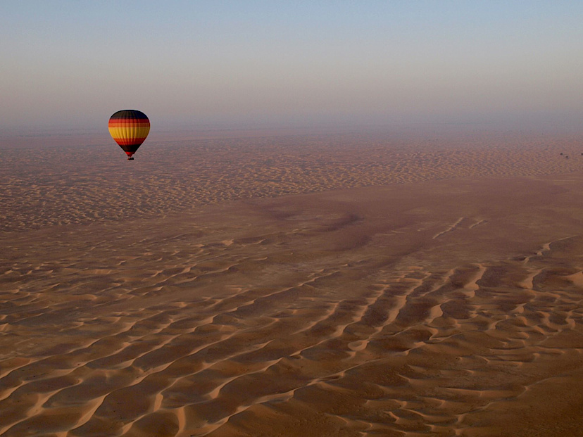 Hot Air Balloon over the Arabian Desert