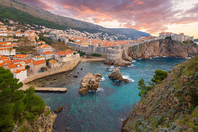 croatia dubrovnik coast front town
