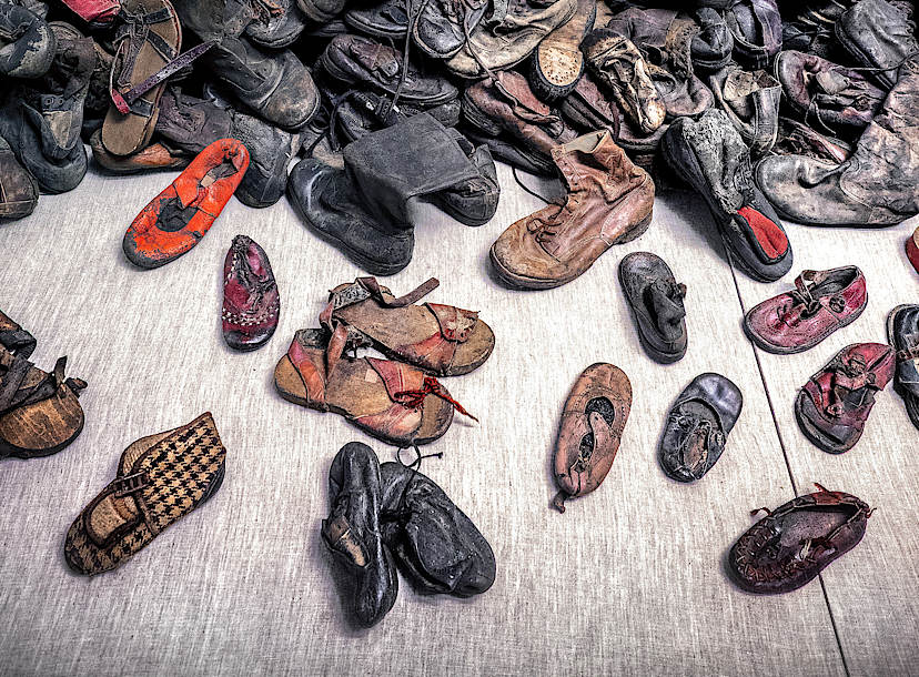 Auschwitz Museum Exhibit: Children's Shoes