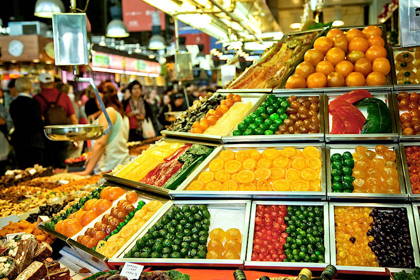 Sweets At Mercat De La Boqueria La Rambla