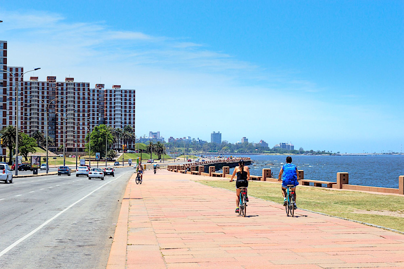 Bicycling On The Board Walk