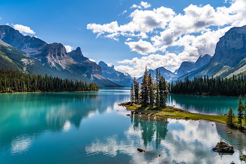 Spirit Island on Maligne Lake