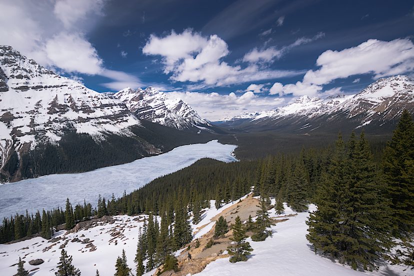 Peyto Lake in Winter
