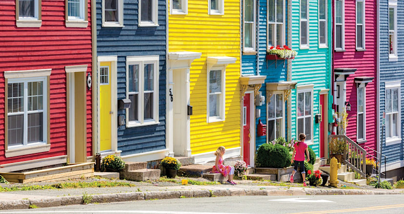 Jelly Bean Row Houses in St John's